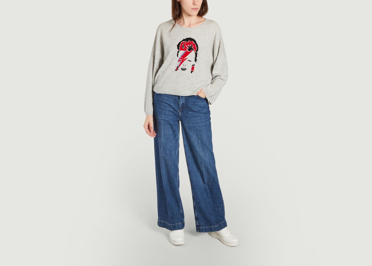 Pull en cachemire imprimé David Bowie Aladdin Sane - Absolut cashmere